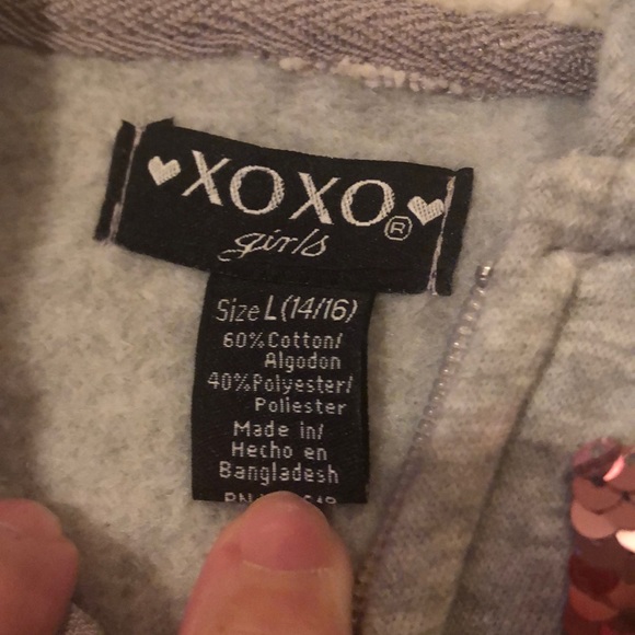 XOXO Girls L  Hooded Logo Sweatshirt - Picture 2 of 4